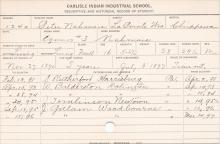 Peter Nahmais Student Information Card