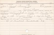 Jonah Penasa Student Information Card