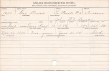 George Rusk Student Information Card