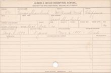 James Shawbush Student Information Card