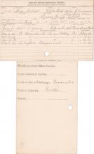 Fred Tibbetts Student Information Card
