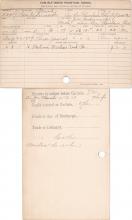 George Vedernack Student Information Cards