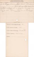 Eugene Warren Student Information Card