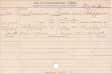 Anna Wastenabe Student Information Card
