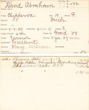 David Abraham Student Information Card