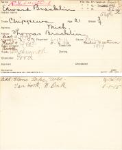 Edward Bracklin Student Information Card