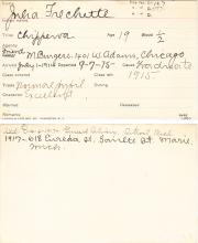 Julia Frechette Student Information Card