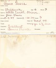 Annie Gesis Student Information Card