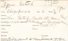 Agnes Hatch Student Information Card