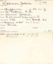 William Jollie Student Information Card