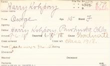 Harry Kohpay, Jr. Student Information Card