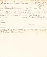 Simon Needham Student Information Card