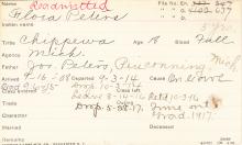 Flora Peters Student Information Card