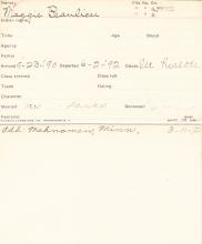 Maggie Beaulieu Student Information Card