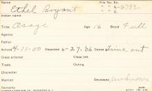 Ethel Bryant Student Information Card