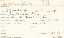 Madeline Goslin Student Information Card