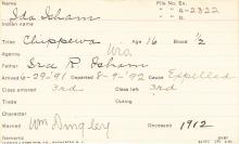 Ida Isham Student Information Card
