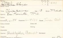 Isabella Skye Student Information Card