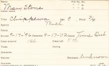 Mary Stone Student Information Card