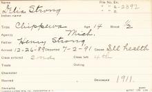 Delia Strong Student Information Card