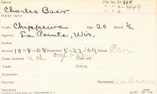 Charles Bear Student Information Card