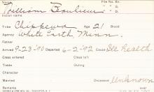 William Beaulieu Student Information Card