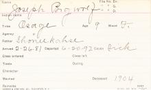 Joseph Big Wolf Student Information Card