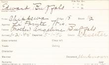 Edward Buffalo Student Information Card