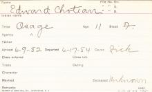 Edward Chouteau Student Information Card