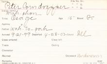 Peter Corndropper (Mah-shon) Student Information Card
