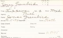 Henry Greenbird Student Information Card