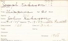 Joseph Kakagon Student Information Card