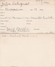 Julia Ashquab Student Information Card