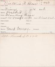 Victoria Standing Bear Student Information Card