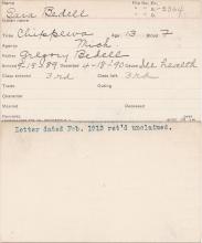 Sarah Bedell Student Information Card