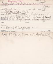 Emerald Bottineau Student Information Card