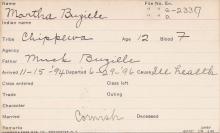 Martha Buzille Student Information Card