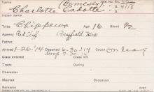 Charlotte Cadotte Student Information Card