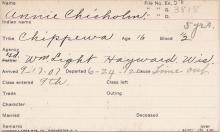 Anna Chisholm Student Information Card