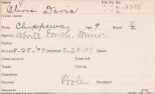 Olivia Davis Student Information Card
