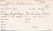 Edna Deloria Student Information Card