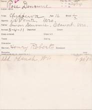 Rose Denomie Student Information Card