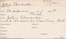 Julia Edwards Student Information Card