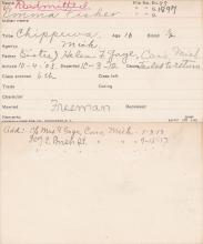 Emma Fisher Student Information Card