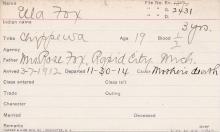 Ella Fox Student Information Card