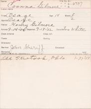 Coanna Gilmore Student Information Card