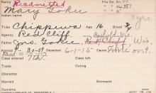 Mary Gokee Student Information Card