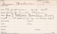 Susan Goodwin Student Information Card