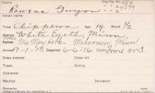 Rowena Guyon Student Information Card
