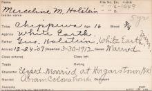 Merceline Holstein Student Information Card